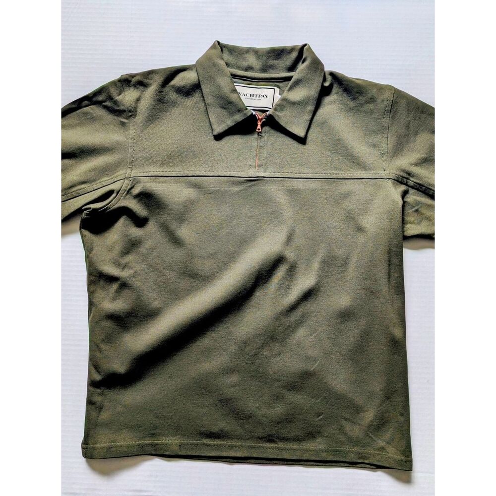 Yacht Pay Green Block pique Polo Shirt Mens Size: M